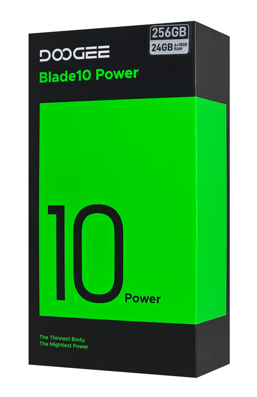 DOOGEE smartphone Blade10 Power, 6.6", 6/256GB, 10300mAh, IP68/IP69K, μαύρο