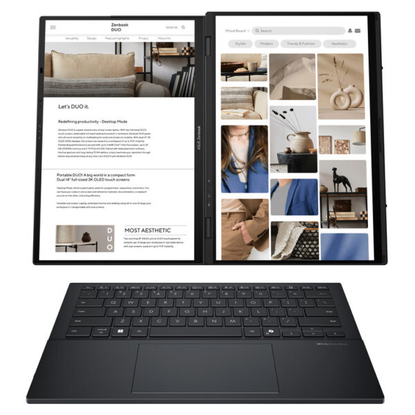 ASUS Laptop Zenbook Duo OLED UX8406CA-OLED-PZ068X 14.0 2880x1800 OLED Touch 120Hz U9 285H/32GB/2TB SSD NVMe PCIe 4.0/Win 11 Pro/2Y/Inkwell Gray - Image 2