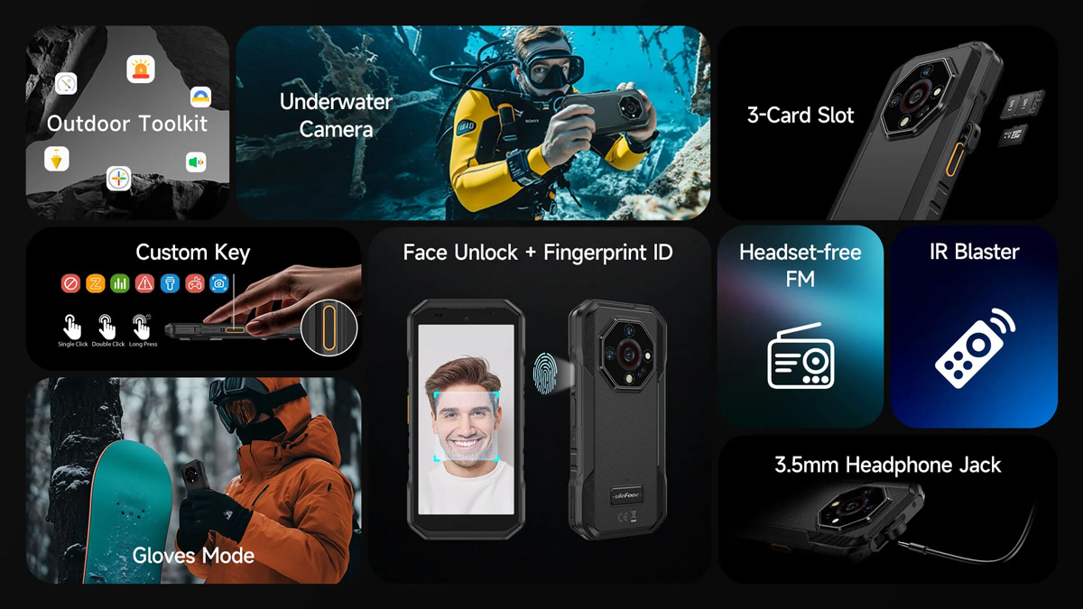 ULEFONE smartphone Armor X32, 5.65", 6/128GB, 5500mAh, IP68/IP69K, μαύρο