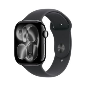 Apple Watch (Series 11 2025) Gps 46mm Jet Black Aluminium Case με M/L Black Sports Band EU - Apple - MEUX4WF/A - 0195950631821 -