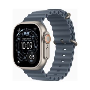 Apple Watch Ultra 3 (Series 11 2025) Gps +Cellular 49mm Natural Titanium Case με Ocean Band Anchor Blue EU - Apple - MEWH4QF/A - 0195950608793 -