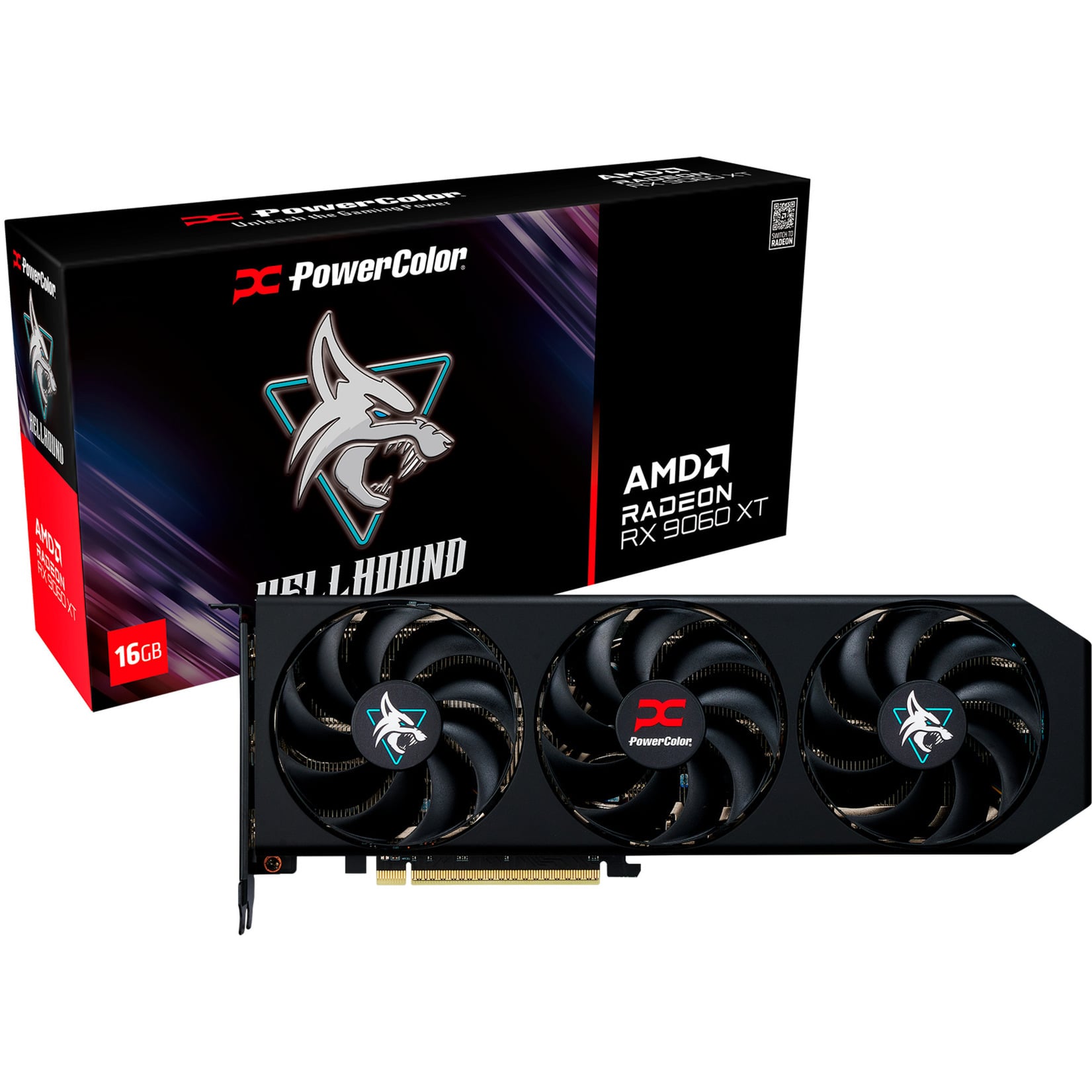 Radeon RX 9060 XT Hellhound 16GB-PowerColor-RX9060XT 16G-L/OC-4713436175957 -