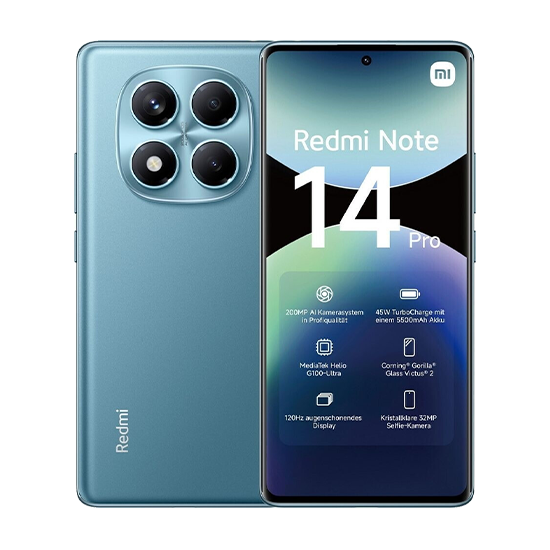 Xiaomi Redmi Note 14 Pro 4G Dual Sim 12GB RAM 512GB - Ocean Blue - Xiaomi - MZB0IX0EU - 6932554406677 -